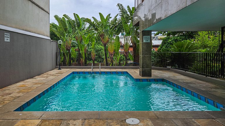 Aconchego Leblon: praia, piscina, garagem e metrô!
