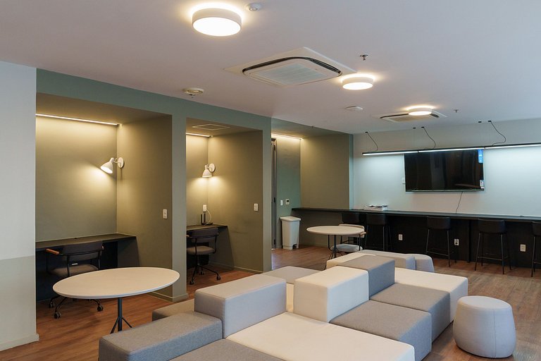Ilha Pura Living: Quarto, Sala, Varanda e Lazer!