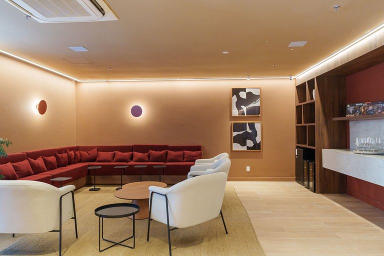 Ilha Pura Living: Quarto, Sala, Varanda e Lazer!