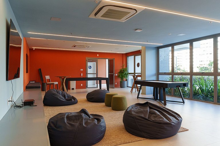Ilha Pura Living: Quarto, Sala, Varanda e Lazer!